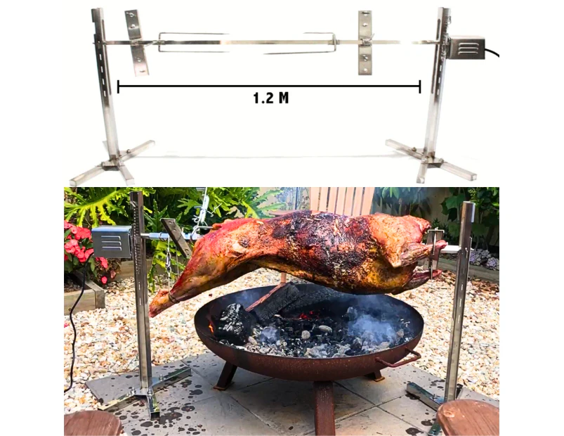 Outdoor 2024 rotisserie spit