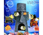 For Alien Spongebob Pineapple House Hole Fish Tank Decoration Aquarium Ornament - Pineapple