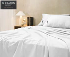 Sheraton Luxury 1000TC Maison Cotton Rich Super King Bed Sheet Set - White