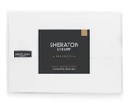 Sheraton Luxury 1000TC Maison Cotton Rich Super King Bed Sheet Set - White