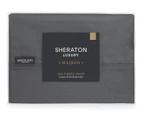 Sheraton Luxury 1000TC Maison Cotton Rich Super King Bed Sheet Set - Fossil