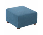COMFEYA Square Ottoman Cover Premium Furniture Protector with Elastic Bottom - grey