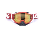 Motorcycle Racing Goggles Motocross Mx Mtb Atv Utv Dirt Bike Off-Road Eyewear - Red+Black(Red Lens)