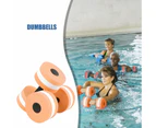 Water Dumbbells Aquatic Exercise Dumbells Water Aerobics Workouts Barbells - Grey