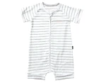 Bonds Zippy Baby/Toddler Short Zip Wondersuit - New Grey Marle/White