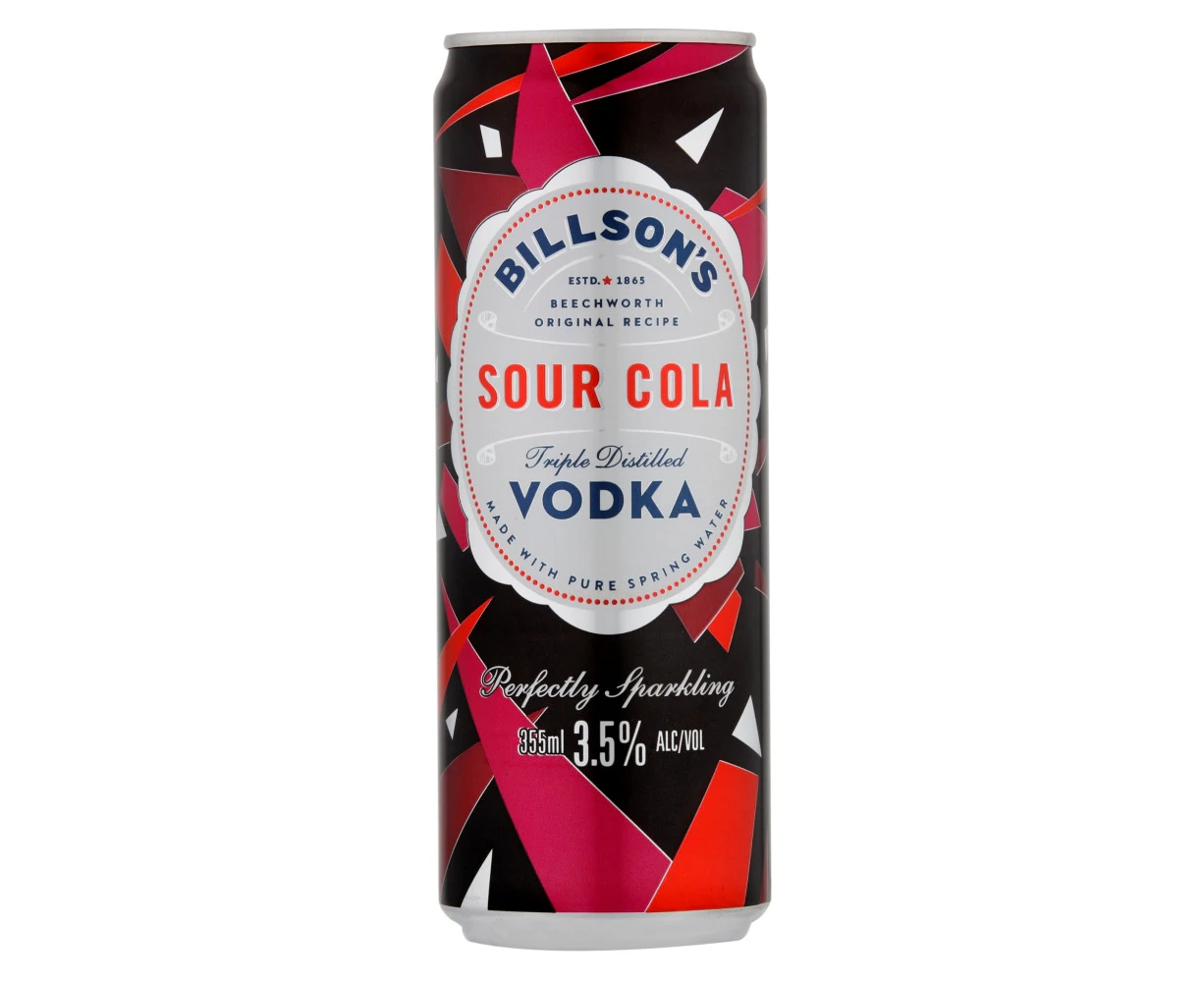 Billson's Sour Cola Vodka Mixed Drink 355mL (6 Pack)