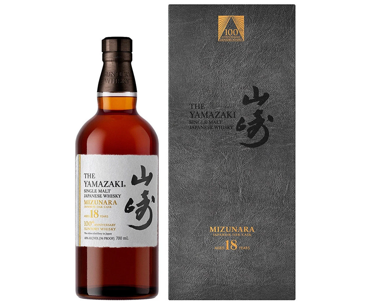 Yamazaki 18 Year Old Mizunara 100th Anniversary Edition Single Malt Japanese Whisky 700mL