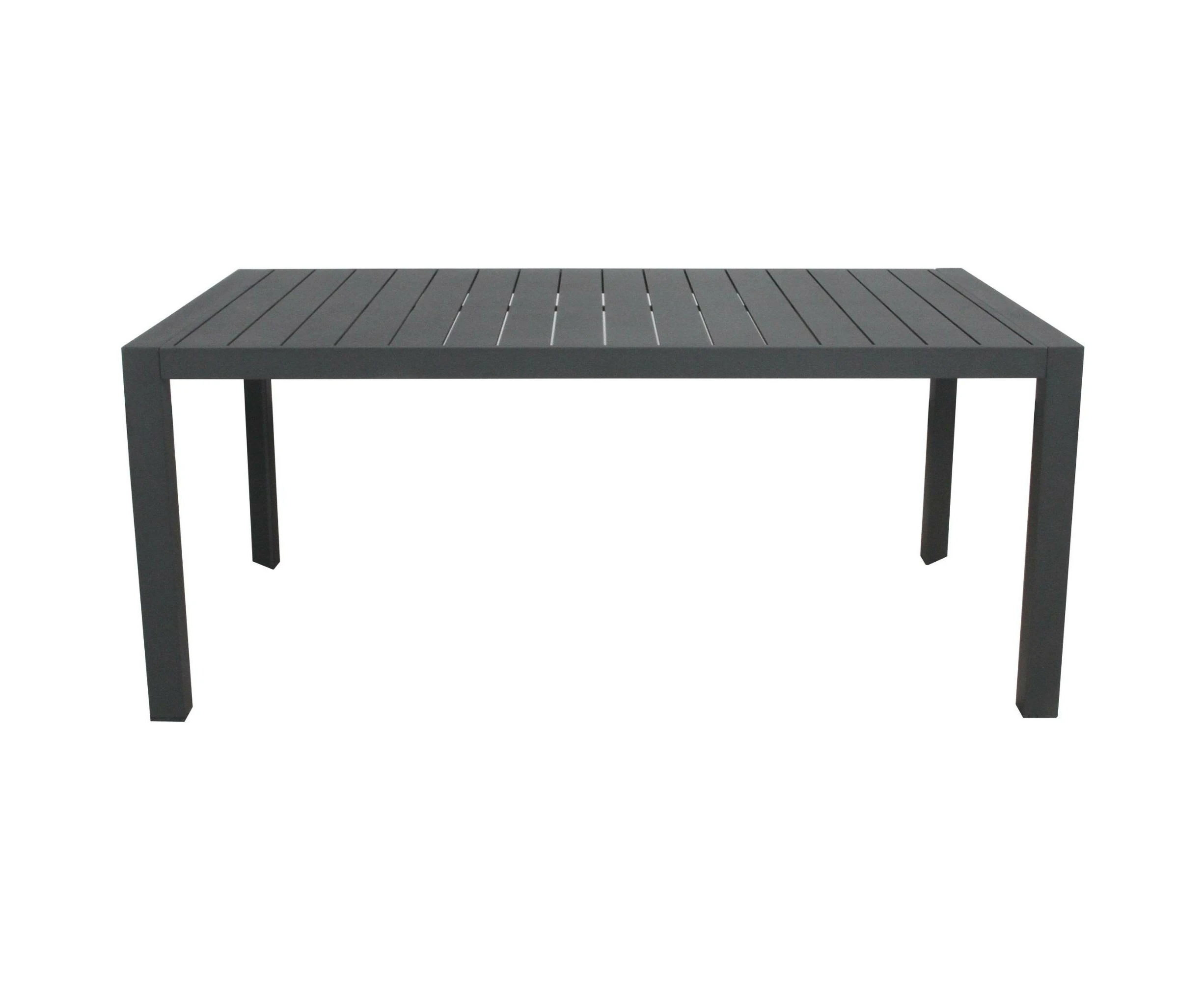 Iberia 178cm Aluminium Outdoor Dining Table Charcoal