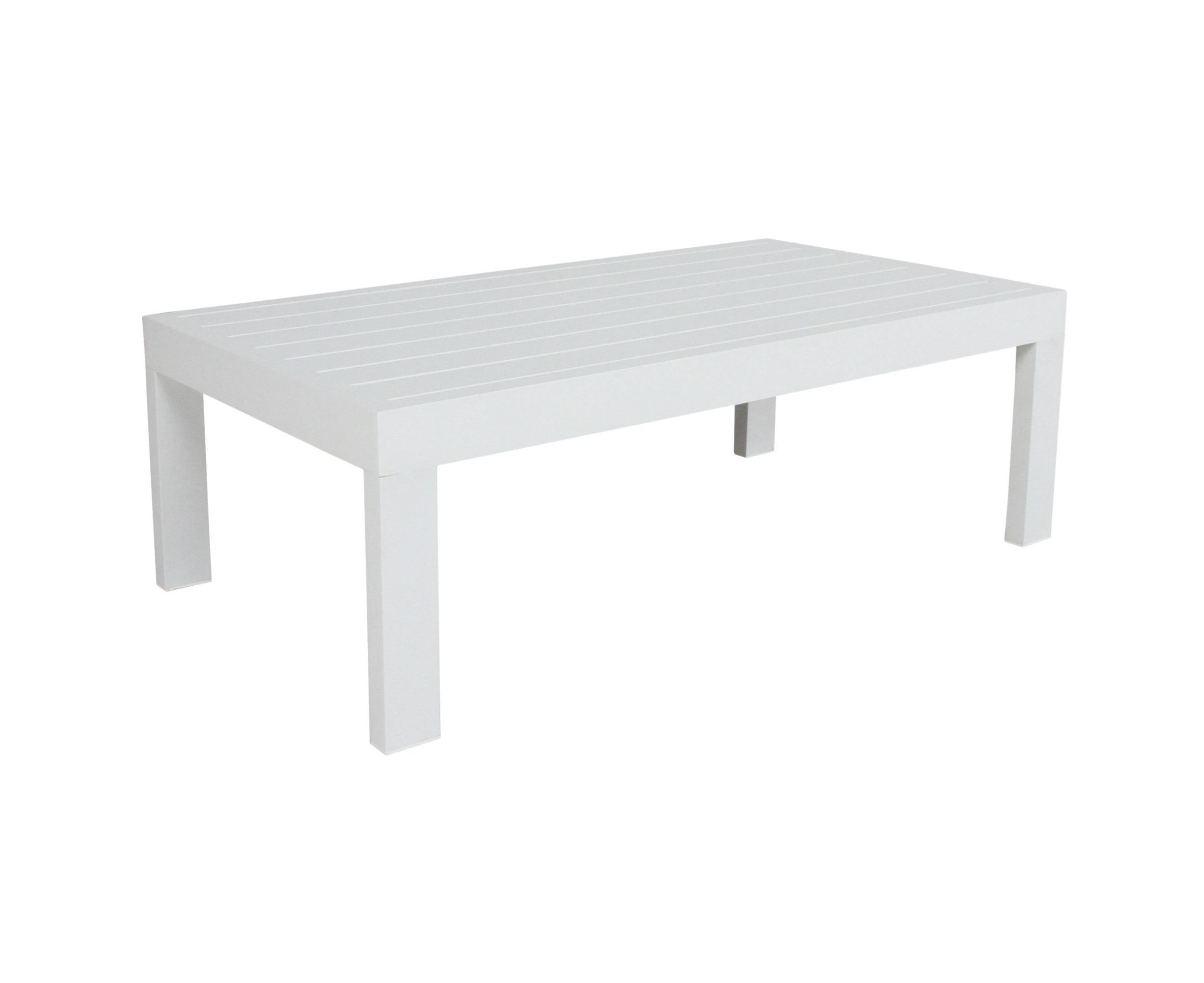 Outie 133cm Outdoor Coffee Table Aluminum Frame White