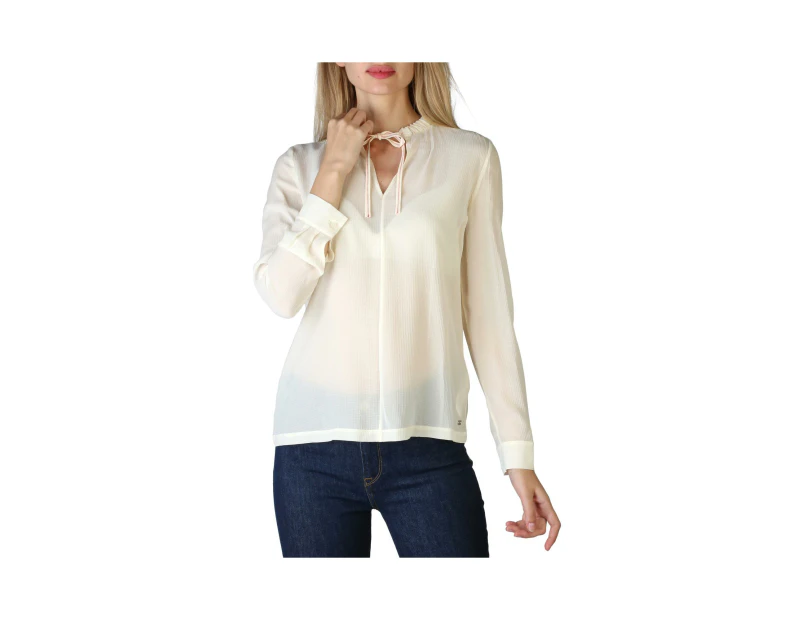 Tommy Hilfiger Silk Shirt with Long Sleeves - White