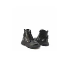 Glitter Ankle Boots with Memory Foam Insole - Black