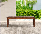 Livsip Wood Patio Dining Chair 120cm Garden Bench Outdoor Slatted Seat Furniture