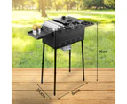 Glasshaus Co. 3in1 Charcoal BBQ Grill Portable Outdoor Vertical Barbeque Griller