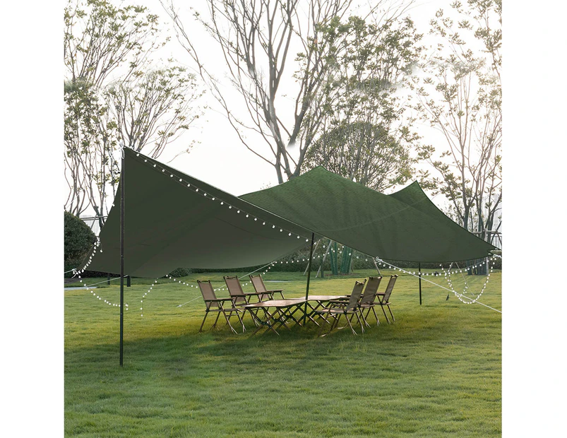 Manan Tarp Tarpaulin Canvas Heavy Duty Camping Canopy Shelter Waterproof 2mx3m