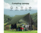 Manan Canvas Tarp Camping Tarpaulin Heavy Duty Sun Shelter Canopy Waterproof 2M