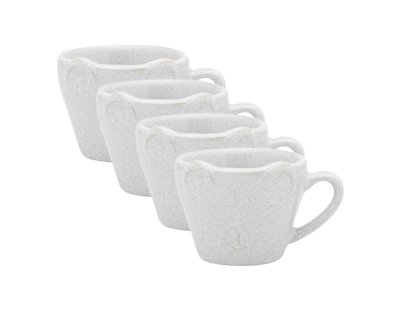 4x Ecology Teddy Stoneware Childrens Drinking Cup/Mug Oatmeal Homeware 120ml