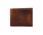 Pierre Cardin Mens Soft Rustic Leather RFID Protected Wallet - Cognac