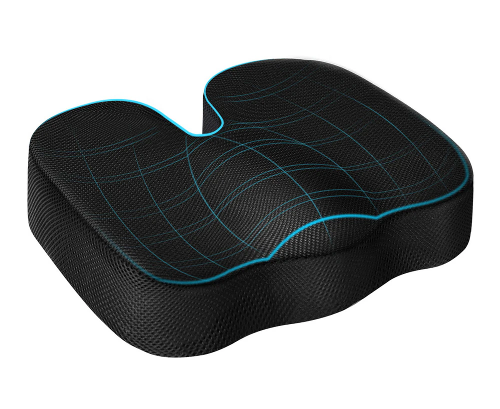 STARRY EUCALYPT Memory Foam Seat Cushion with Black Mesh Cover