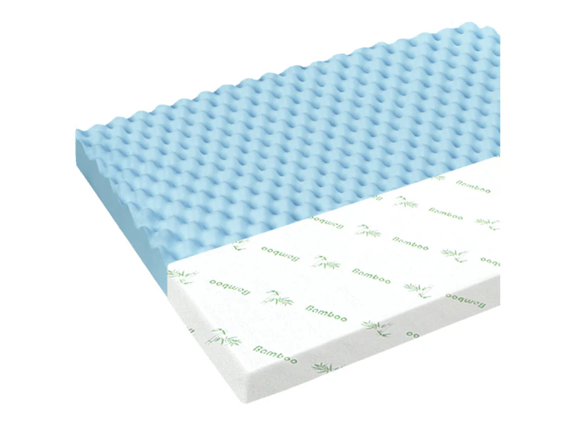 S.E. Memory Foam Topper Airflow Zone Bed Mattress Cool Gel Bamboo 8cm KS