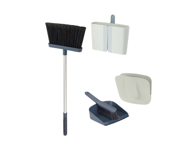 Joseph Joseph CleanStore Wall-Mounted Dustpan, Brush and Broom Set