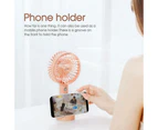 Mini Portable Hand-held Desk Fan Cooling Cooler USB Air Rechargeable 3 Speed - White