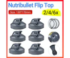 2-6X For Nutribullet Flip Top Fresh Lid - All 600 & 900 Model Nutri Cups Au