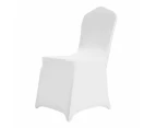& Black Chair Covers Spandex Folding Banquet Wedding Party Covers Banquet - WHITE