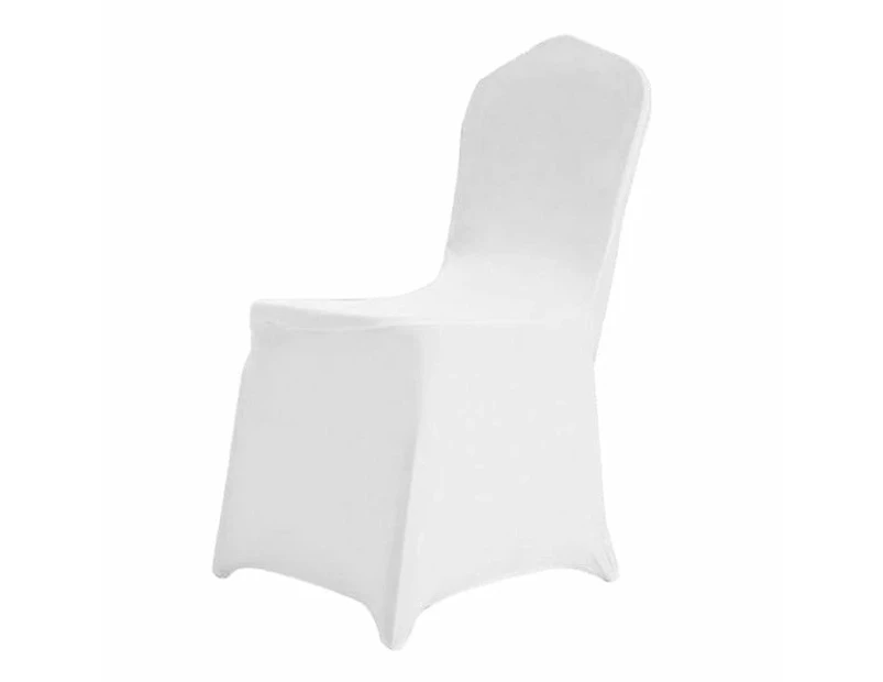 & Black Chair Covers Spandex Folding Banquet Wedding Party Covers Banquet - WHITE