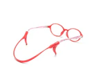 Silicone Glasses Lanyard Eyeglasses Holder Neck Cord Strap Ear Grip Hooks Kids - Red