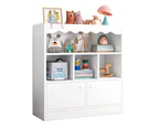 Foret Bookshelf Kids Bookcase Display Rack Organiser Children Cabinet Shelves White 2 options - 90x24x100cm