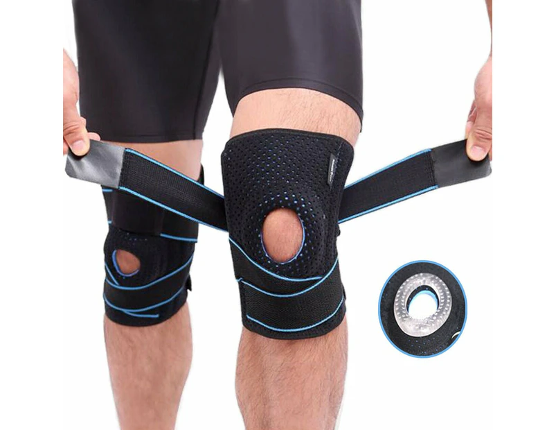 Gel Silicone Knee Support Brace Compression Strap Arthritis Pad Comfort Relief NZ - BLUE