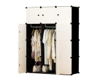 Foret DIY XL 12 Cube Storage Cabinet Compartment Closet Wardrobe Rack Shelf Portable