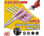 10-Pack Chainsaw Sharpener Grinding Stones 4/4.8/5.5mm