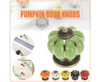 Pumpkin Ceramic Vintage Door Knobs Cabinet Drawer Cupboard Kitchen Pull Handle - White