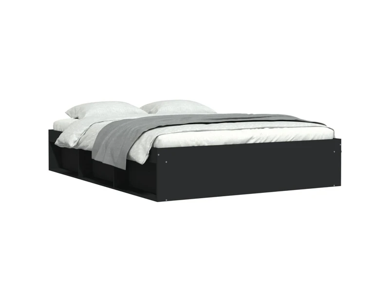 vidaXL Bed Frame Black 150x200 cm