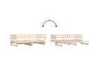 vidaXL Pull-out Day Bed 2x(92x187) cm Single Size Solid Wood Pine