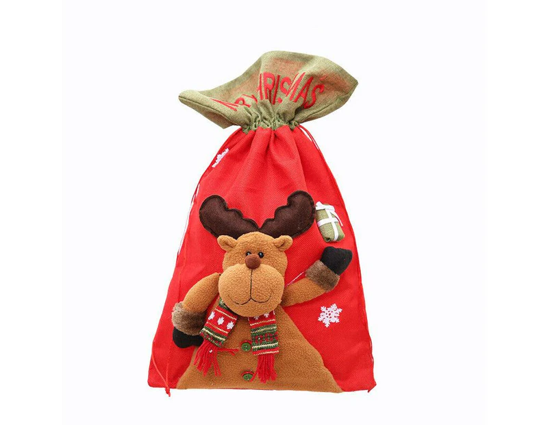 New Christmas Large Jumbo Felt Santa Sack Children Xmas Gifts Candy Stocking Bag - Reindeer
