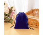 50X Small Velvet Cloth Drawstring Bags Gift Bag Jewelry Ring Pouch Earring Favor 9x12 - Blue