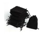 Black Velvet Pouch Drawstring Bags Wedding Favours Gift Party Jewellery Packing