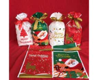 10Pcs Christmas Elk Candy Bags - Plastic Treat Biscuit Pouches 15*23.5cm - 10Pcs Bag-White Deer