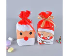 10Pcs Christmas Elk Candy Bags - Plastic Treat Biscuit Pouches 15*23.5cm - 10Pcs Bag-Merry Christmas