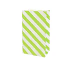 100X Colourful Plaid Kraft Paper Bag Candy Cookie Snack Cake Festival Gift Bags 9*6*18CM - Green