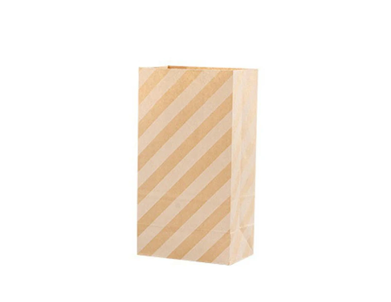 100X Colourful Plaid Kraft Paper Bag Candy Cookie Snack Cake Gift Bags 9*6*18CM - Cowhide