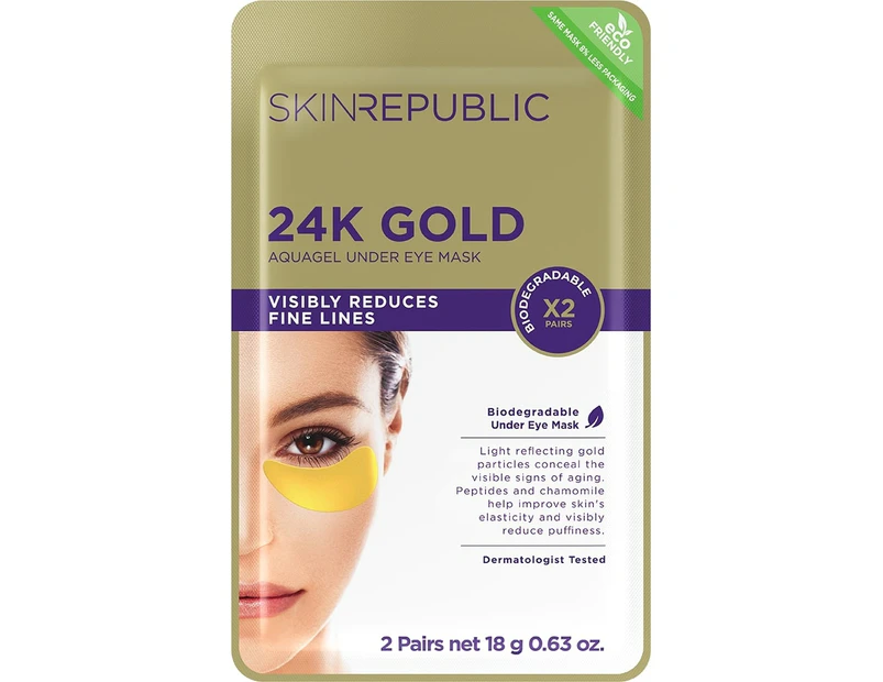 Skin Republic 24K Gold Aquagel Under Eye Patch (2 x Pairs)
