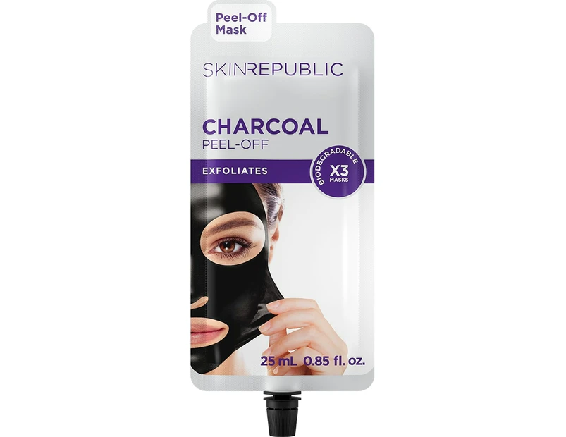 Skin Republic Charcoal Peel-Off Face Mask (3 x Applications)