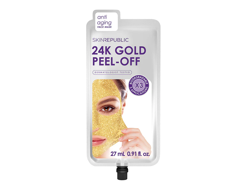 Skin Republic Gold Peel-Off Face Mask (3 x Applications)