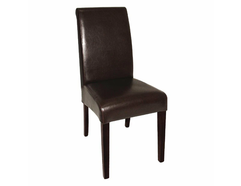 Bolero Curved Back Leather Chairs (Pack of 2)