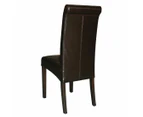 Bolero Curved Back Leather Chairs (Pack of 2) - Cafe Chairs (GF956) - GF956