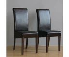 Bolero Curved Back Leather Chairs (Pack of 2) - Cafe Chairs (GF956) - GF956