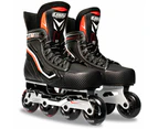 Crazy Skates HAVOC Size Adjustable Hockey Inline Skates - Red/Black